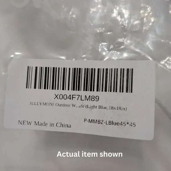 🌊 JELLYMONI Outdoor Waterproof Pillow Covers 2pk Light Blue Farmhouse 18x18 - Picture 8 of 8